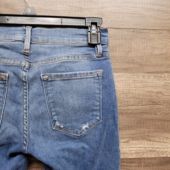 Frame‎ Denim Le Skinny de Jeanne Jeans Distressed Blue Light Wash Womens 25 - Picture 9 of 14